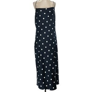 Old Navy Black and White Polka Dot Midi Dress